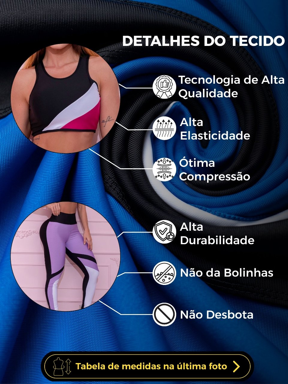 Conjunto Fitness Suplex Recortes Preto e Magenta